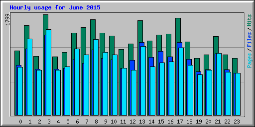 Hourly usage for June 2015